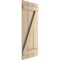 Ekena Millwork Rustic Three Board Joined Board-n-Batten Smooth Faux Wood Shutters w/Z-Board, 16 1/2W x 44H, PR SHUBJZ16X44SMPR - alternate 13